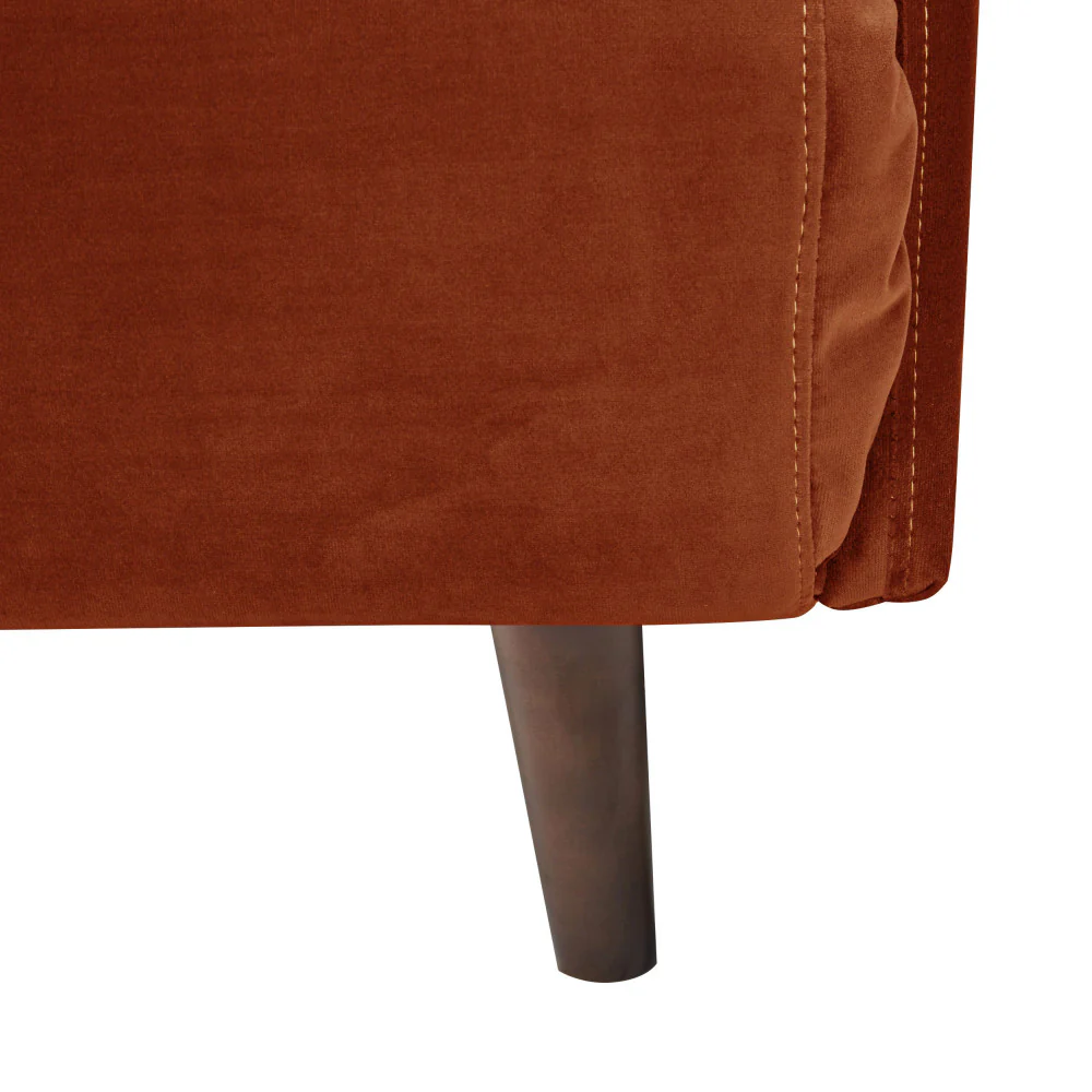 Belushi - Canapé Convertible 2 Places - Velours - Rouille - Image 8
