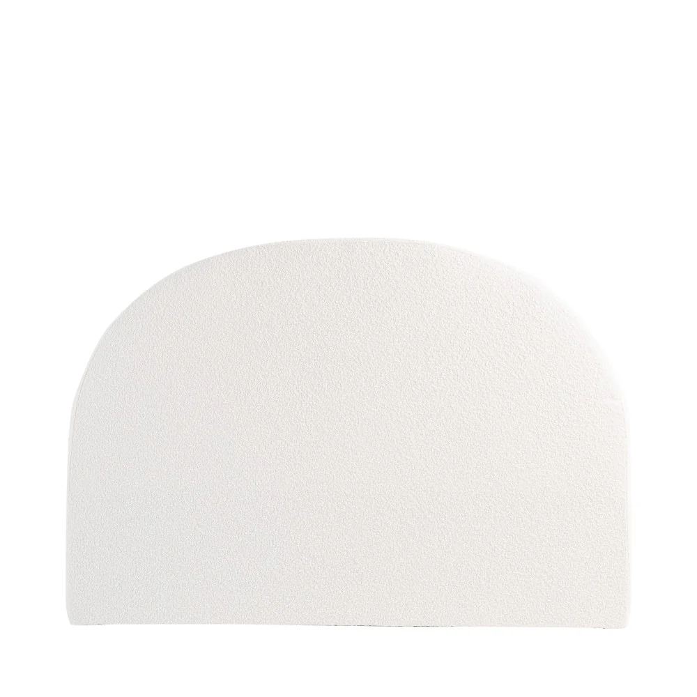Noussa - Tête De Lit Demi-lune - Tissu Bouclette - Écru - Image 2