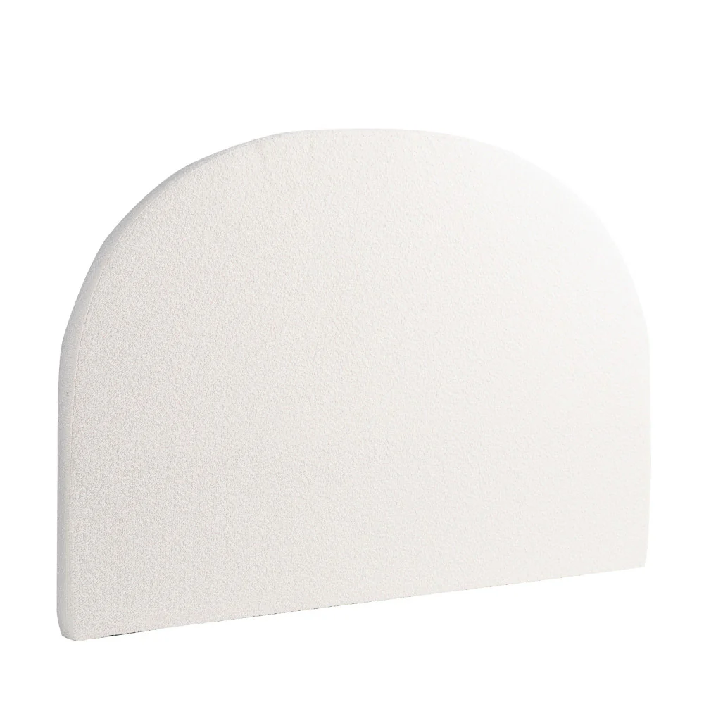 Noussa - Tête De Lit Demi-lune - Tissu Bouclette - Écru - Image 3