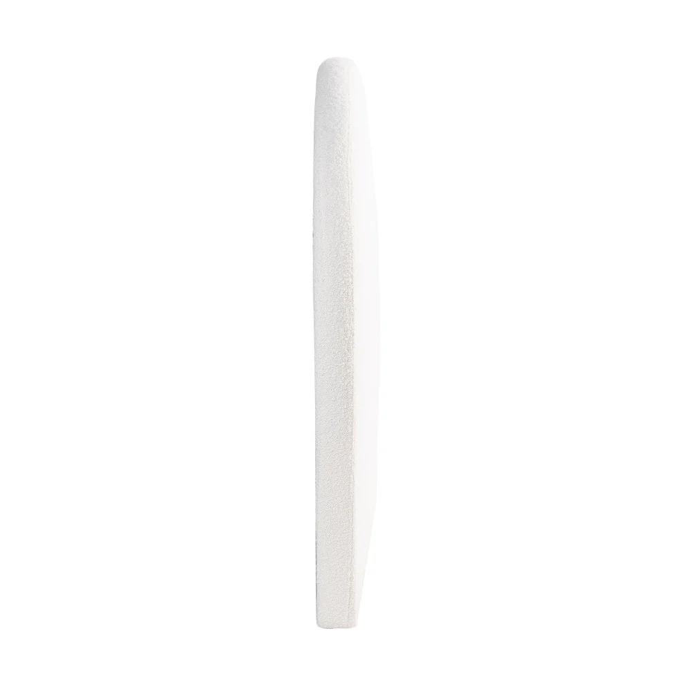 Noussa - Tête De Lit Demi-lune - Tissu Bouclette - Écru - Image 4