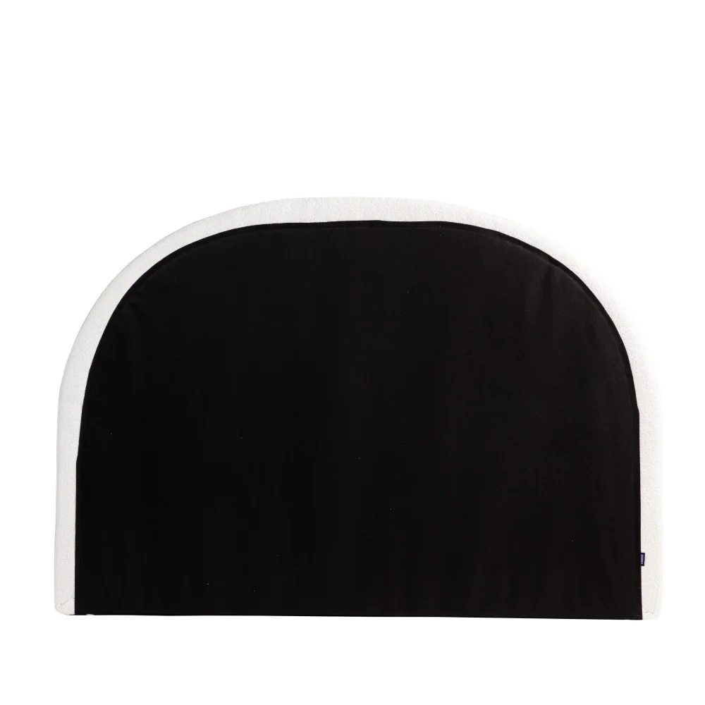 Noussa - Tête De Lit Demi-lune - Tissu Bouclette - Écru - Image 5