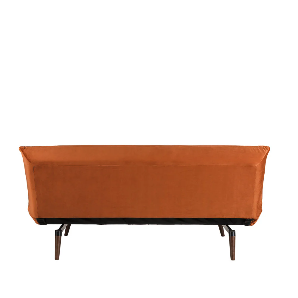 Tommy - Canapé Convertible 3 Places - Velours - Rouille - Image 6