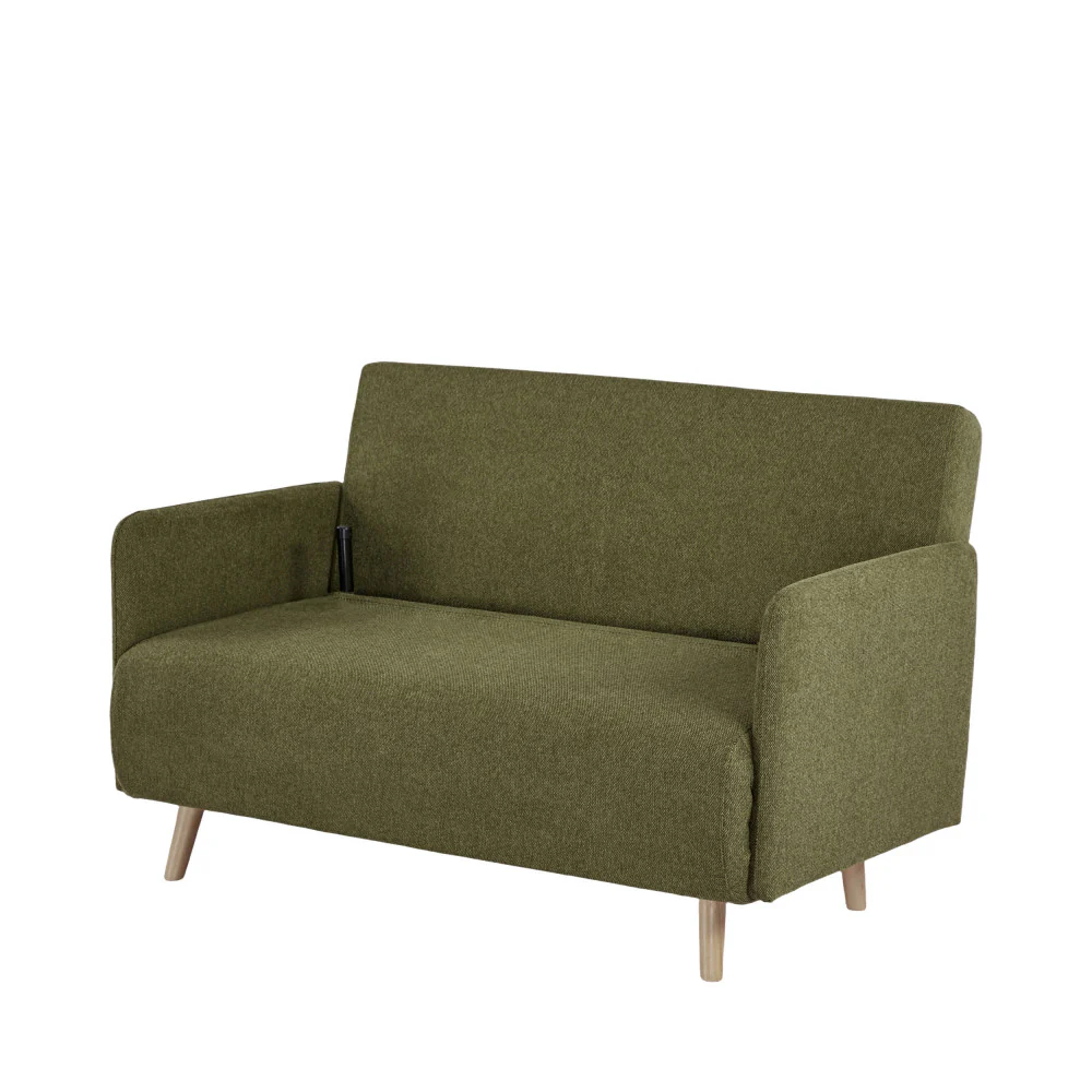 Belushi - Canapé Convertible 2 Places - Tissu - Vert olive - Image 10
