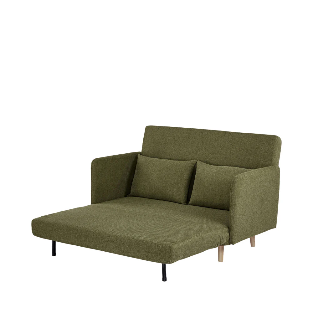 Belushi - Canapé Convertible 2 Places - Tissu - Vert olive - Image 11