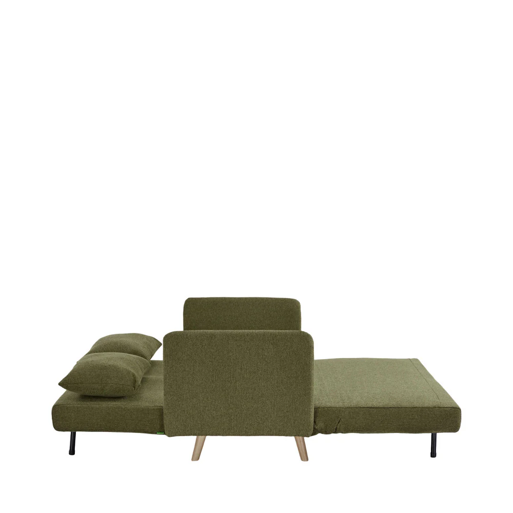 Belushi - Canapé Convertible 2 Places - Tissu - Vert olive - Image 4