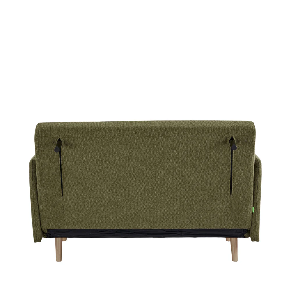Belushi - Canapé Convertible 2 Places - Tissu - Vert olive - Image 8