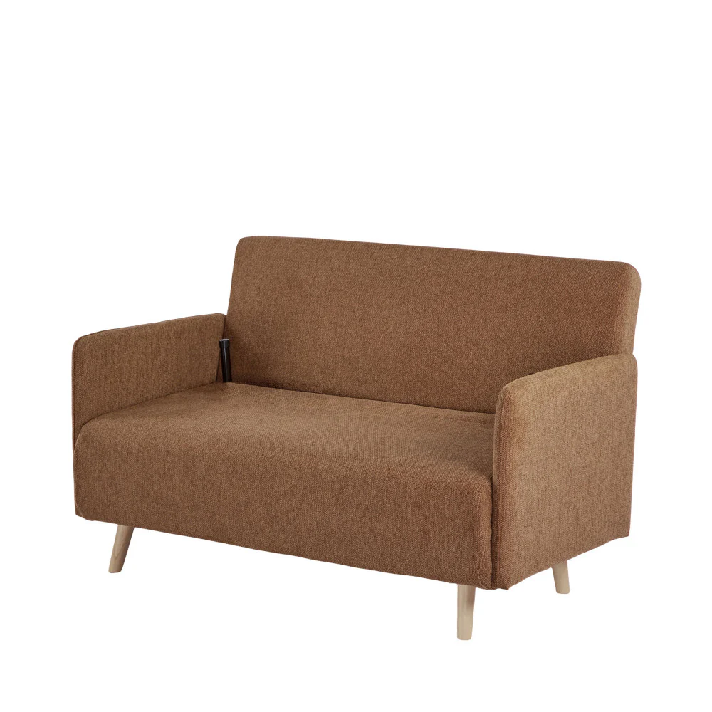 Belushi - Canapé Convertible 2 Places - Tissu - Rouille - Image 10