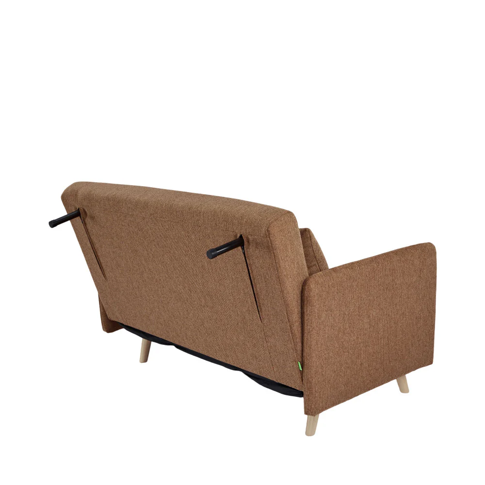 Belushi - Canapé Convertible 2 Places - Tissu - Rouille - Image 9