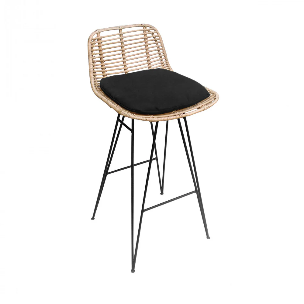 Capurgana - Lot De 2 Chaises De Bar Design - Rotin - Naturel - Image 10