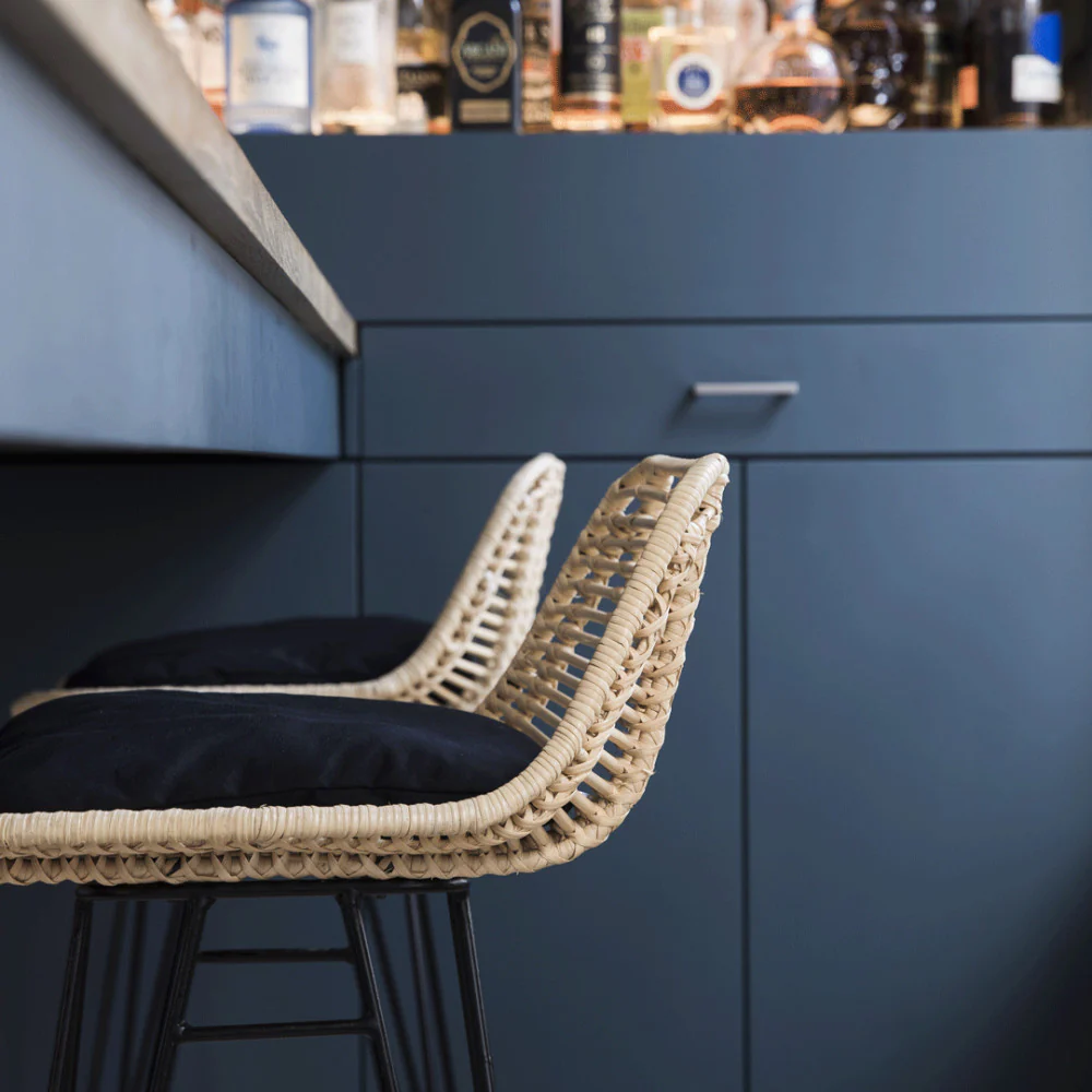 Capurgana - Lot De 2 Chaises De Bar Design - Rotin - Naturel - Image 5