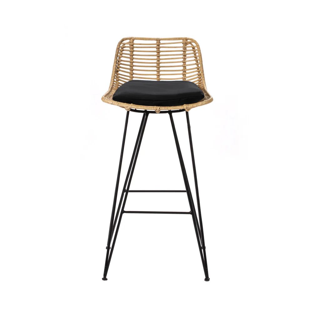 Capurgana - Lot De 2 Chaises De Bar Design - Rotin - Naturel - Image 6