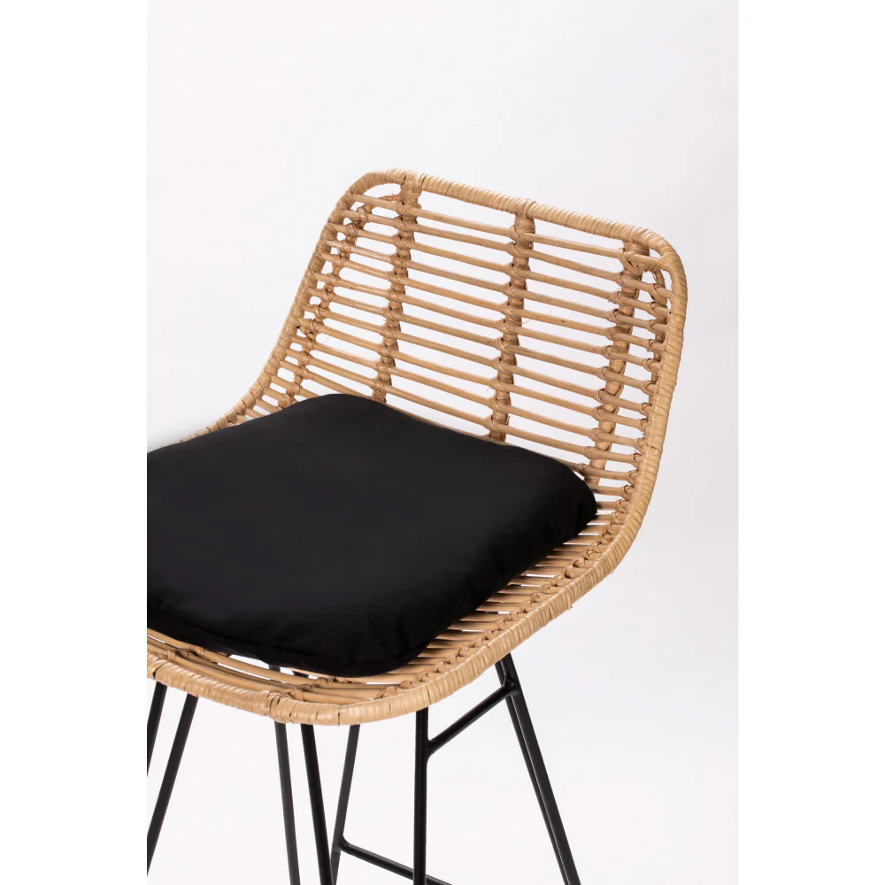 Capurgana - Lot De 2 Chaises De Bar Design - Rotin - Naturel - Image 9