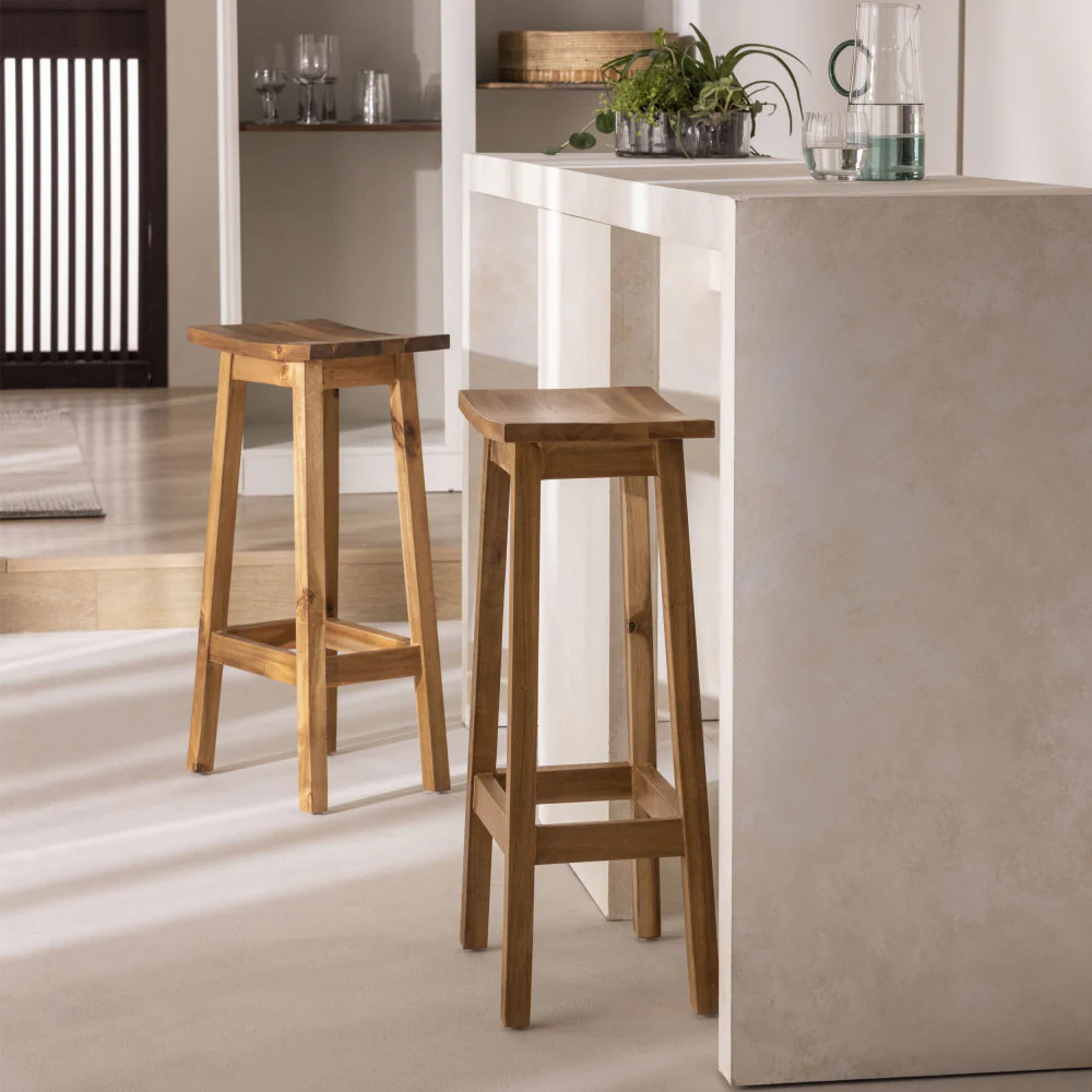 Hanotilo - Tabouret De Bar En Acacia - Bois - Image 5