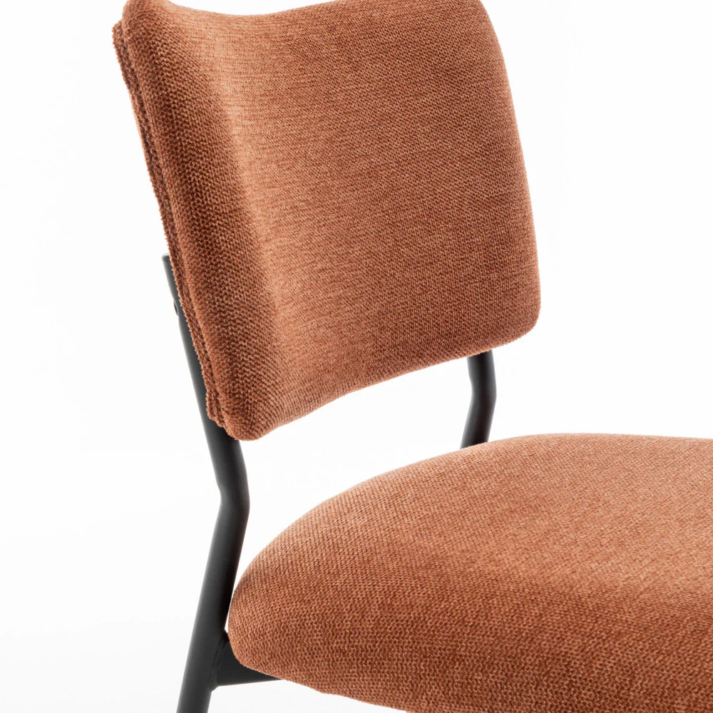 Vander - Lot De 2 Chaises - Tissu & Métal - Rouille - Image 10