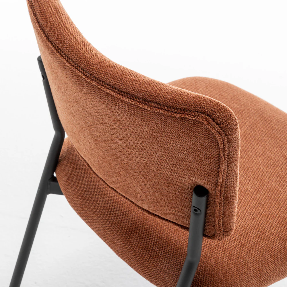 Vander - Lot De 2 Chaises - Tissu & Métal - Rouille - Image 11