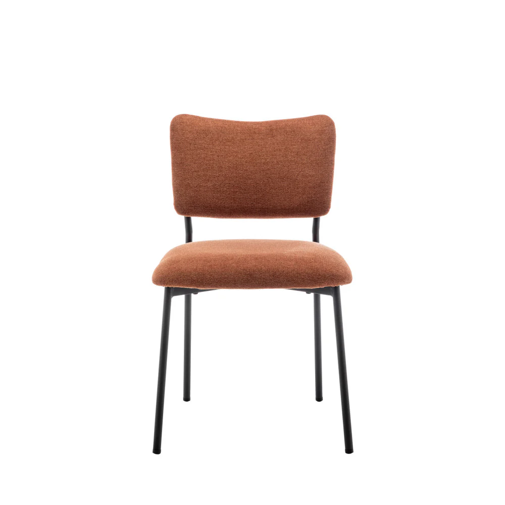 Vander - Lot De 2 Chaises - Tissu & Métal - Rouille - Image 3