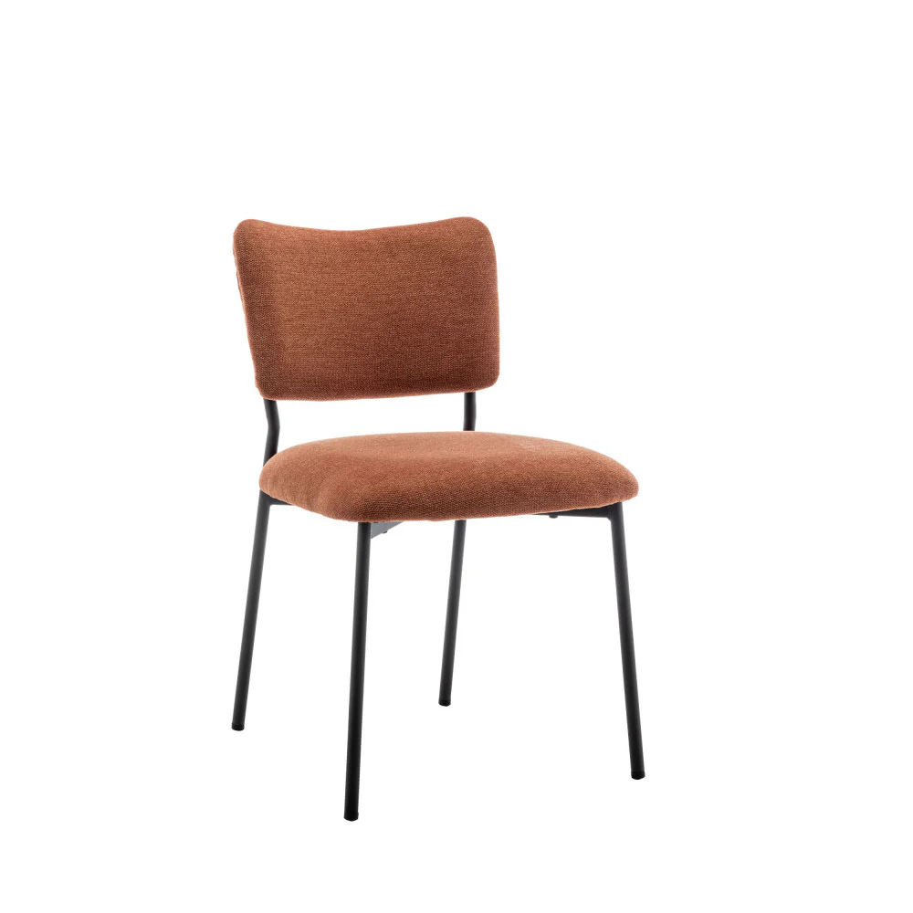 Vander - Lot De 2 Chaises - Tissu & Métal - Rouille - Image 4