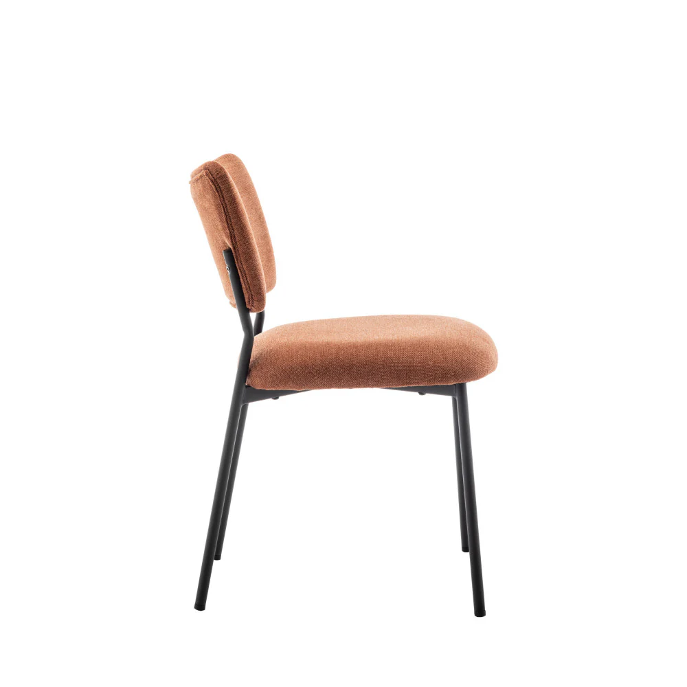 Vander - Lot De 2 Chaises - Tissu & Métal - Rouille - Image 5