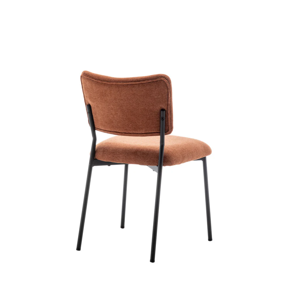 Vander - Lot De 2 Chaises - Tissu & Métal - Rouille - Image 6
