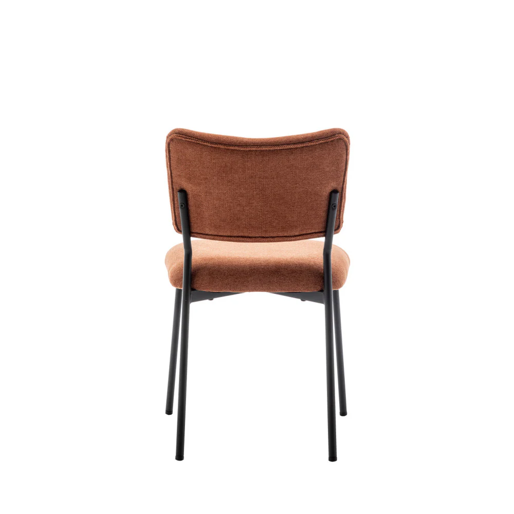 Vander - Lot De 2 Chaises - Tissu & Métal - Rouille - Image 7