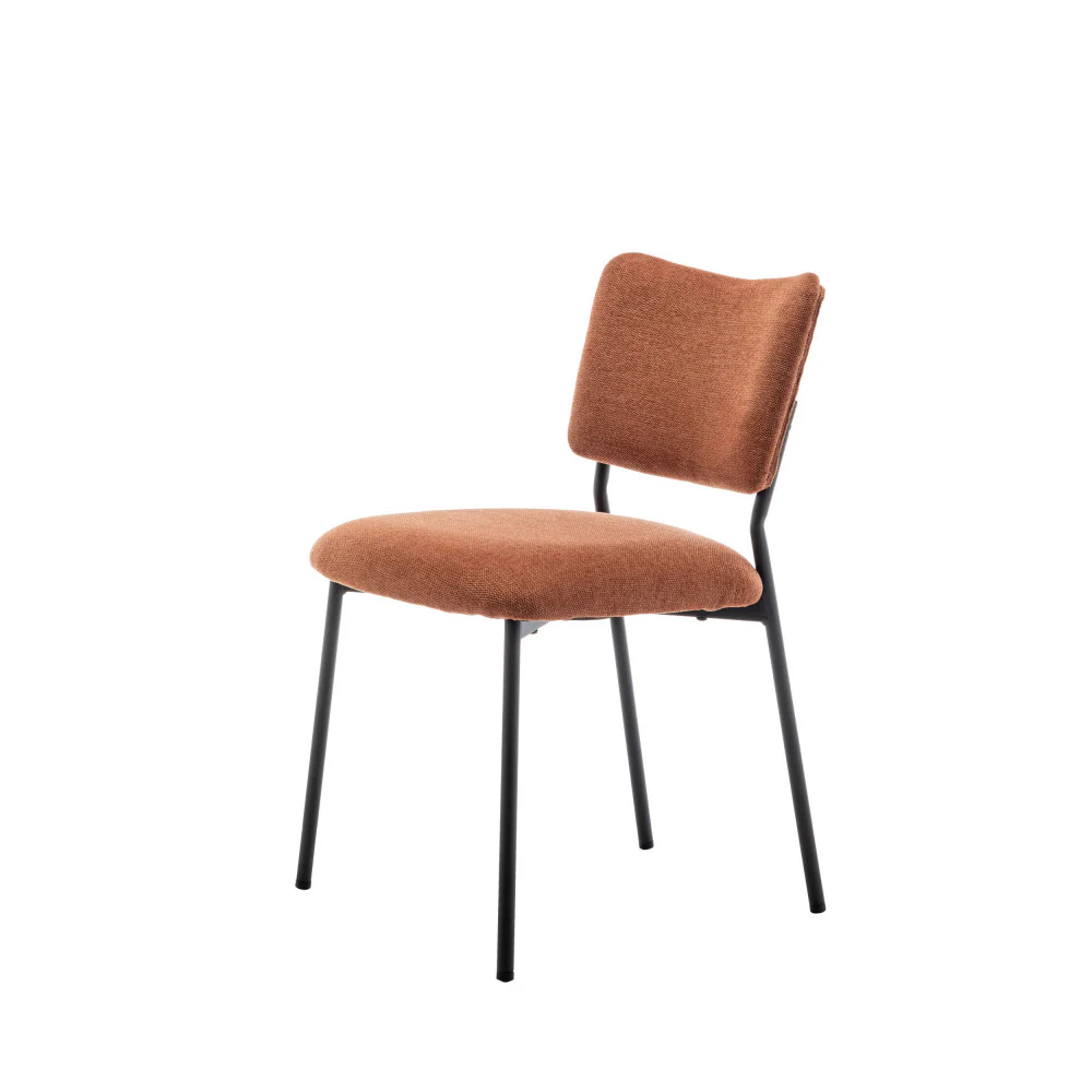 Vander - Lot De 2 Chaises - Tissu & Métal - Rouille - Image 8