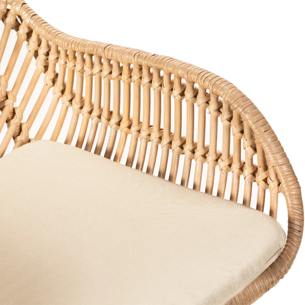 Nunuhai - Lot De 2 Tabourets De Bar - Rotin - Beige - Image 10