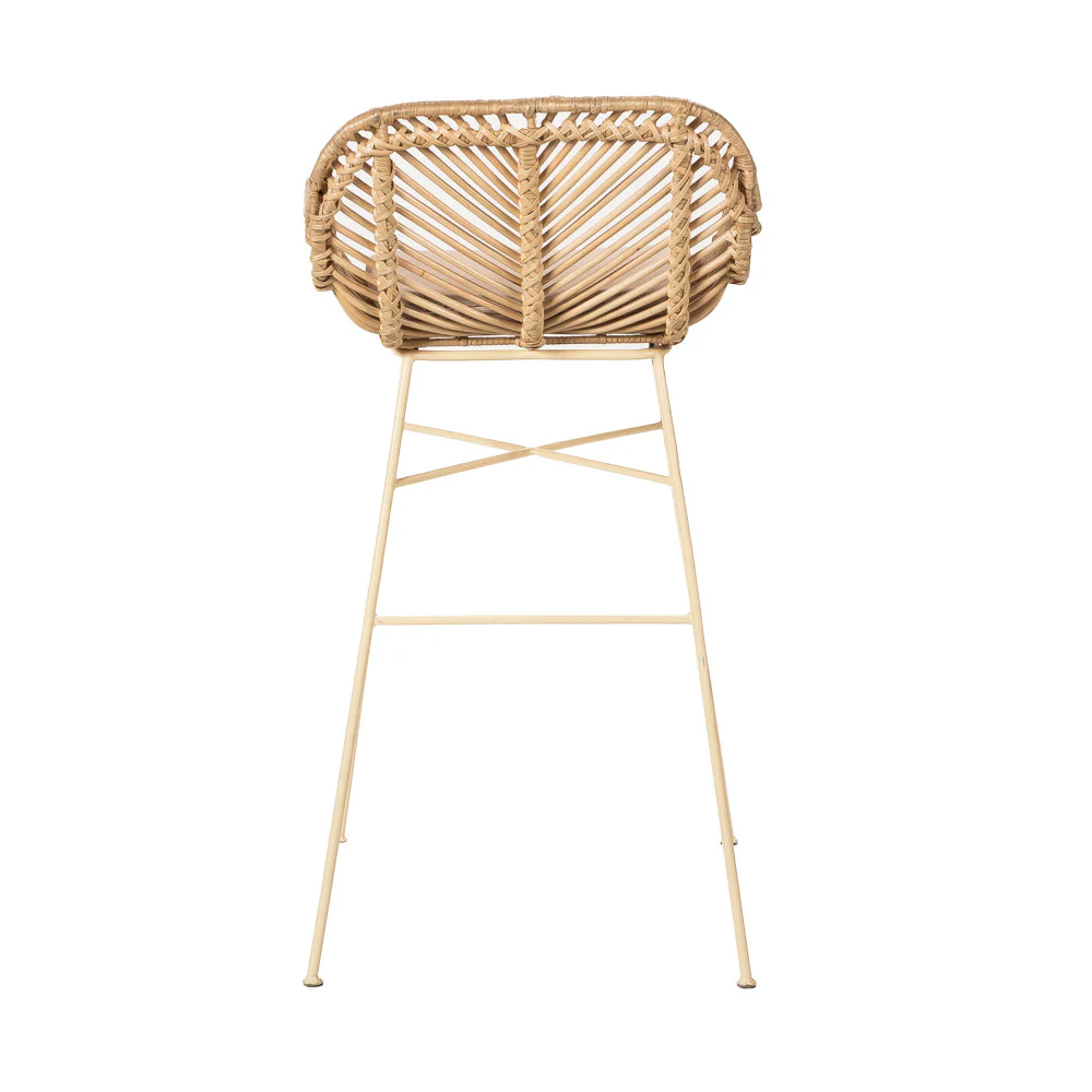Nunuhai - Lot De 2 Tabourets De Bar - Rotin - Beige - Image 8
