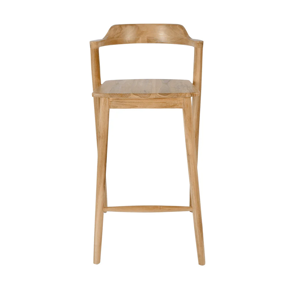 Joko - Lot De 2 Chaises De Bar - Teck - Bois - Image 3