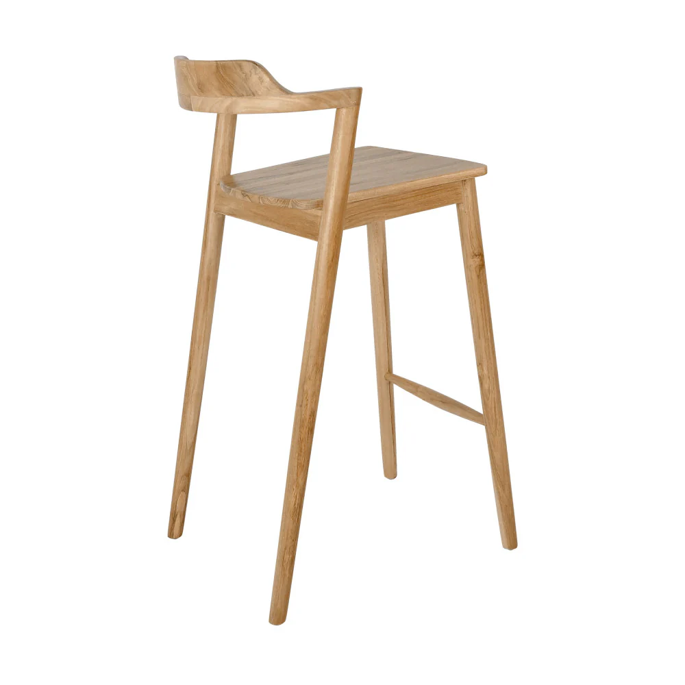 Joko - Lot De 2 Chaises De Bar - Teck - Bois - Image 5