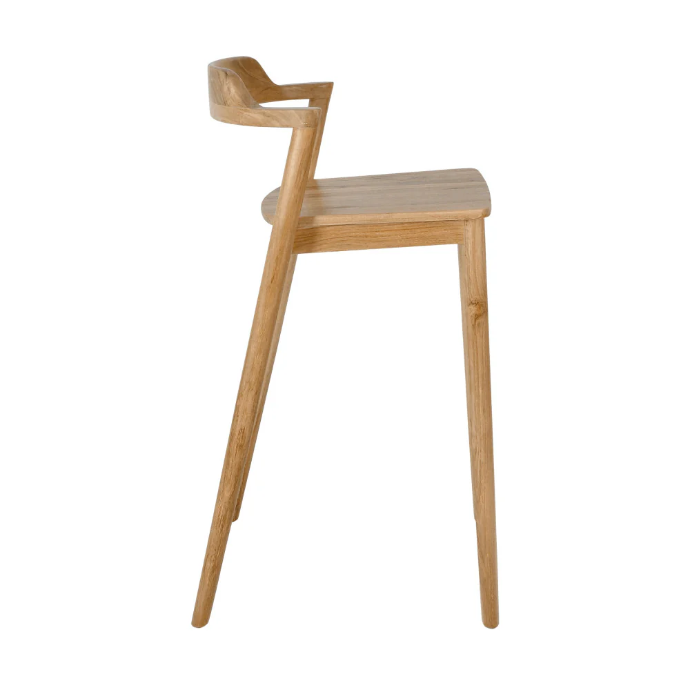 Joko - Lot De 2 Chaises De Bar - Teck - Bois - Image 6