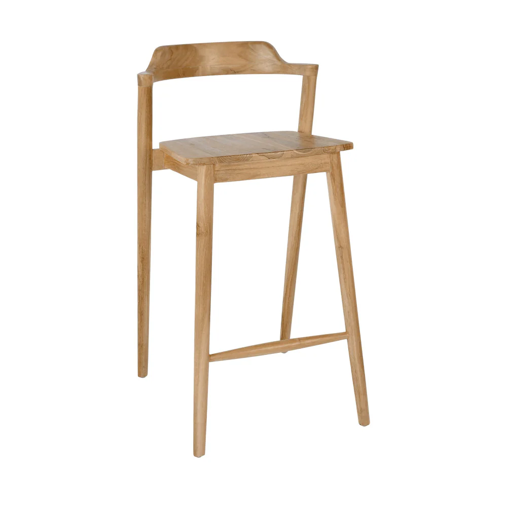 Joko - Lot De 2 Chaises De Bar - Teck - Bois - Image 7