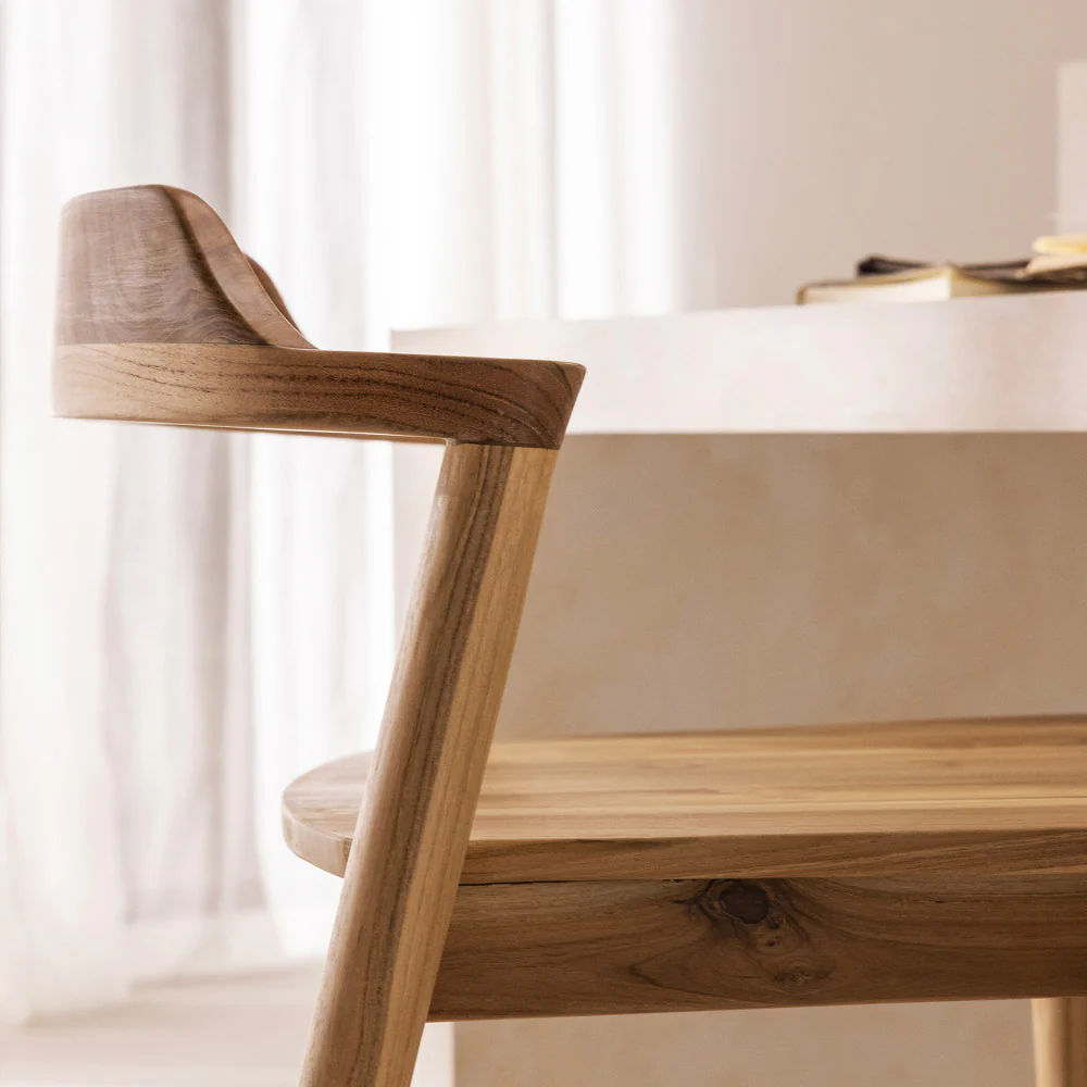 Joko - Lot De 2 Chaises De Bar - Teck - Bois - Image 8