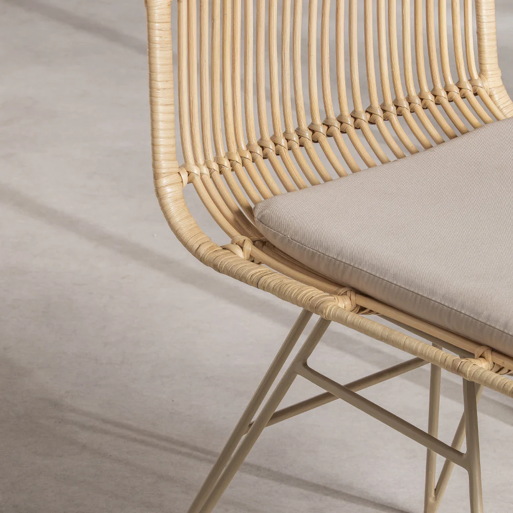 Uyuni - Lot De 2 Chaises Design - Rotin - Naturel - Image 7