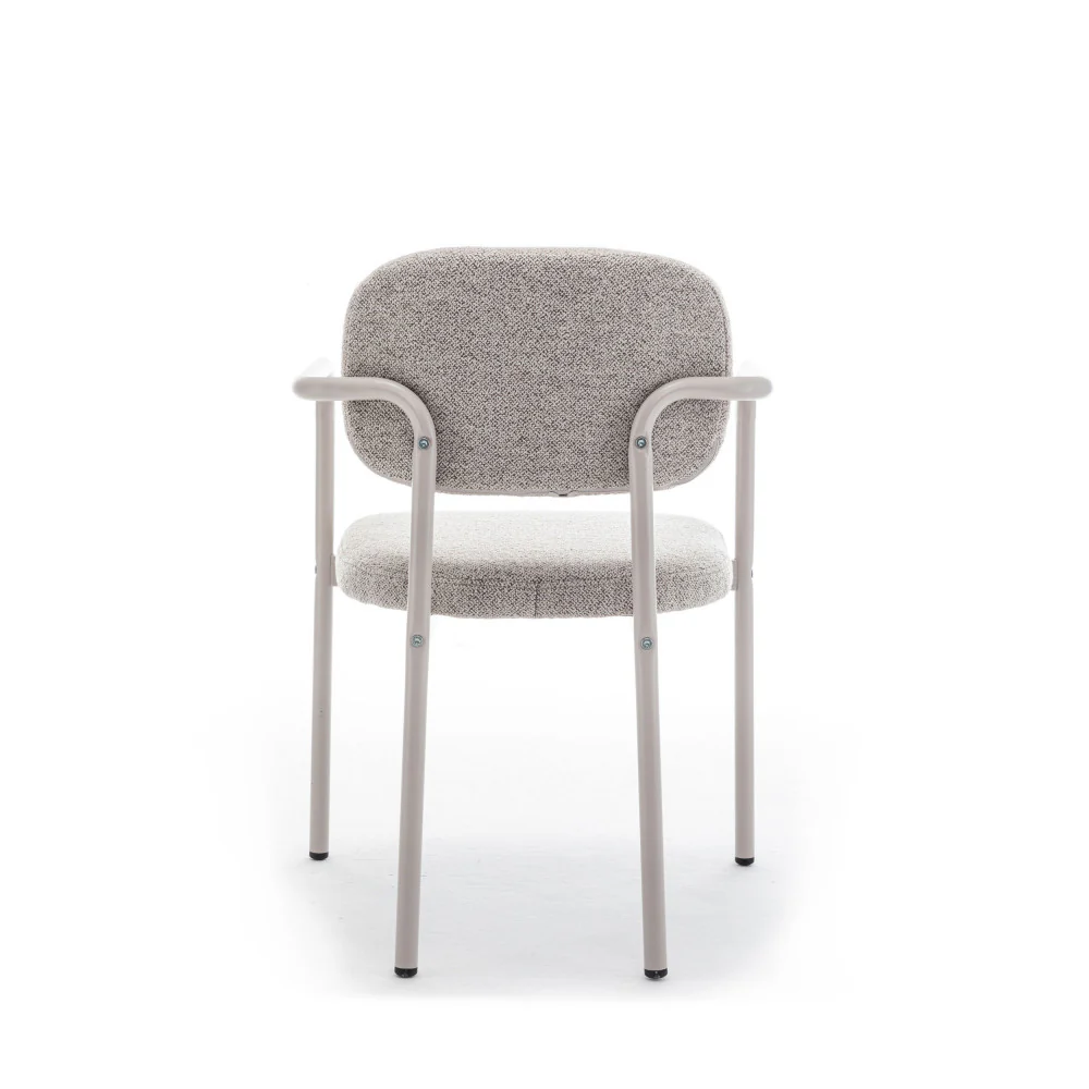Stuart - Lot De 2 Fauteuils De Table - Tissu Bouclette - Beige - Image 5