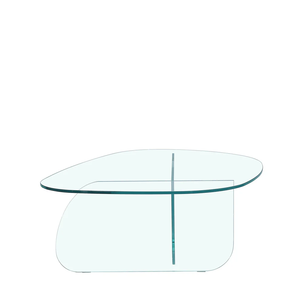 Tila - Table Basse Organique - Verre - Transparent - Image 3