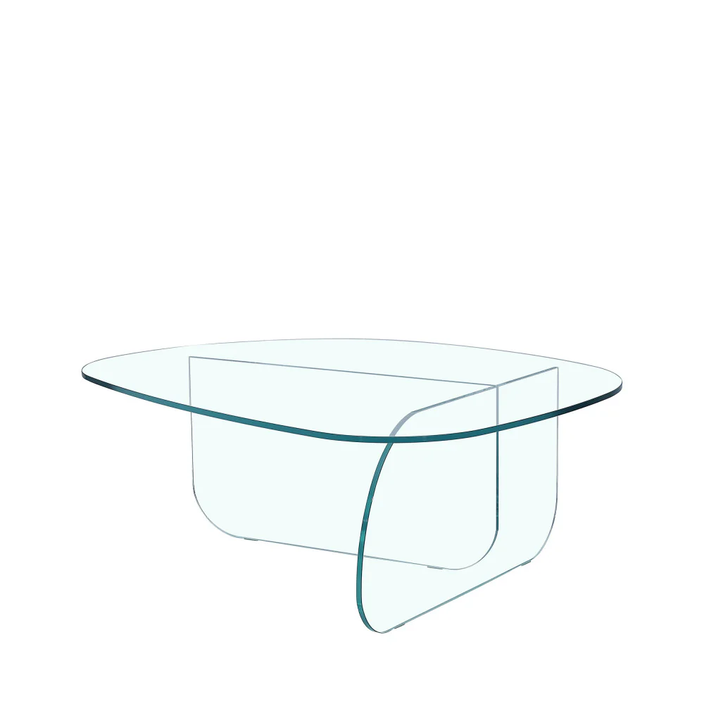 Tila - Table Basse Organique - Verre - Transparent - Image 5