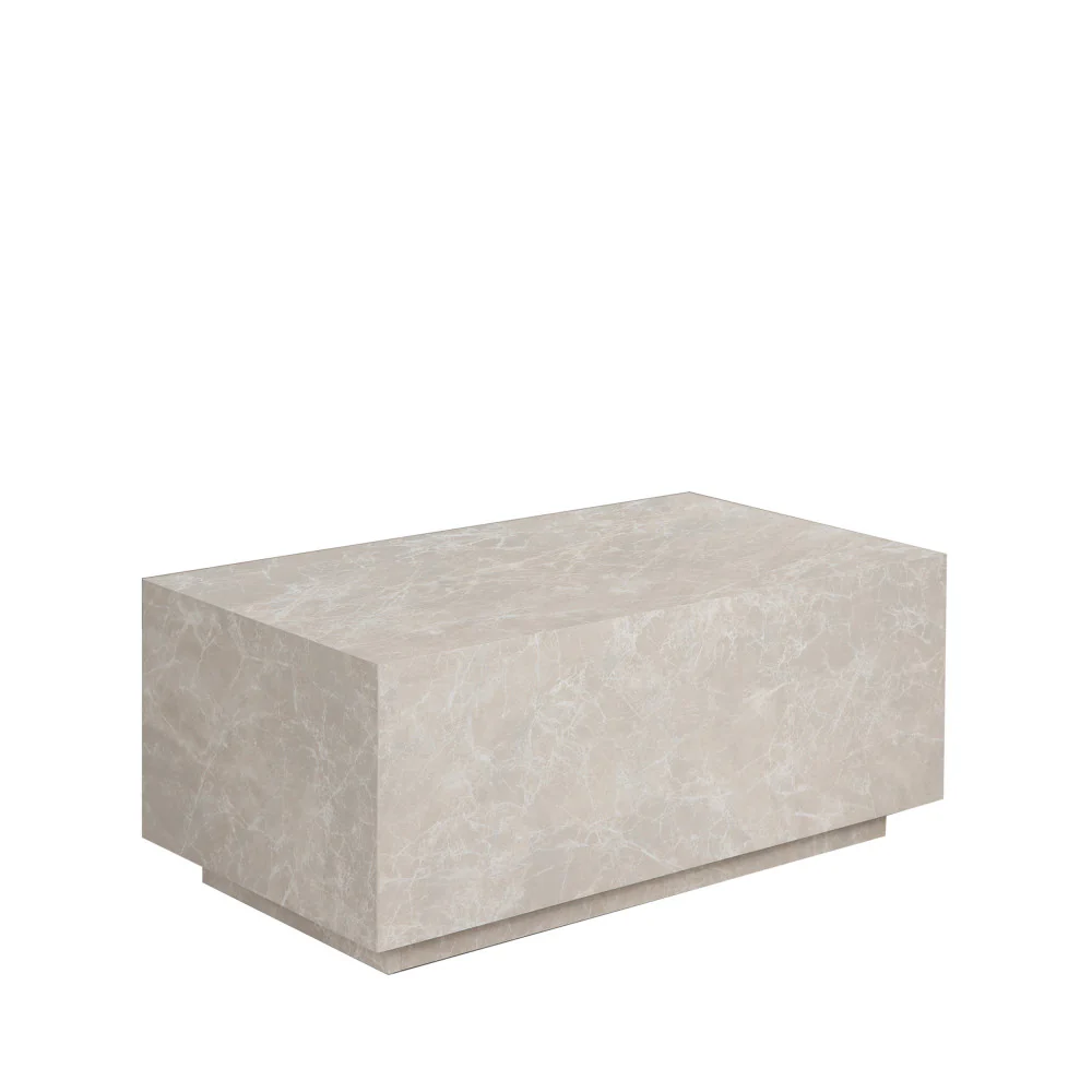 Lipani - Table Basse - Effet Marbre - Grège - Image 3