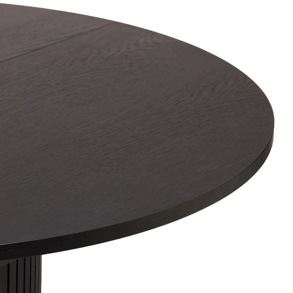Toscana - Table À Manger Extensible 4 À 6 Personnes - Bois - Noir - Image 6