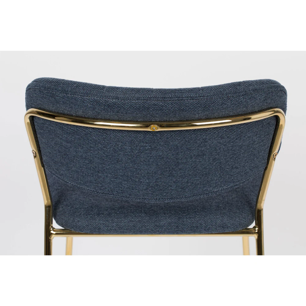Jolien - Lot De 2 Tabourets De Bar Avec - Tissu - Bleu foncé - Image 10