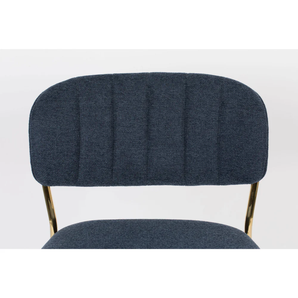 Jolien - Lot De 2 Tabourets De Bar Avec - Tissu - Bleu foncé - Image 9
