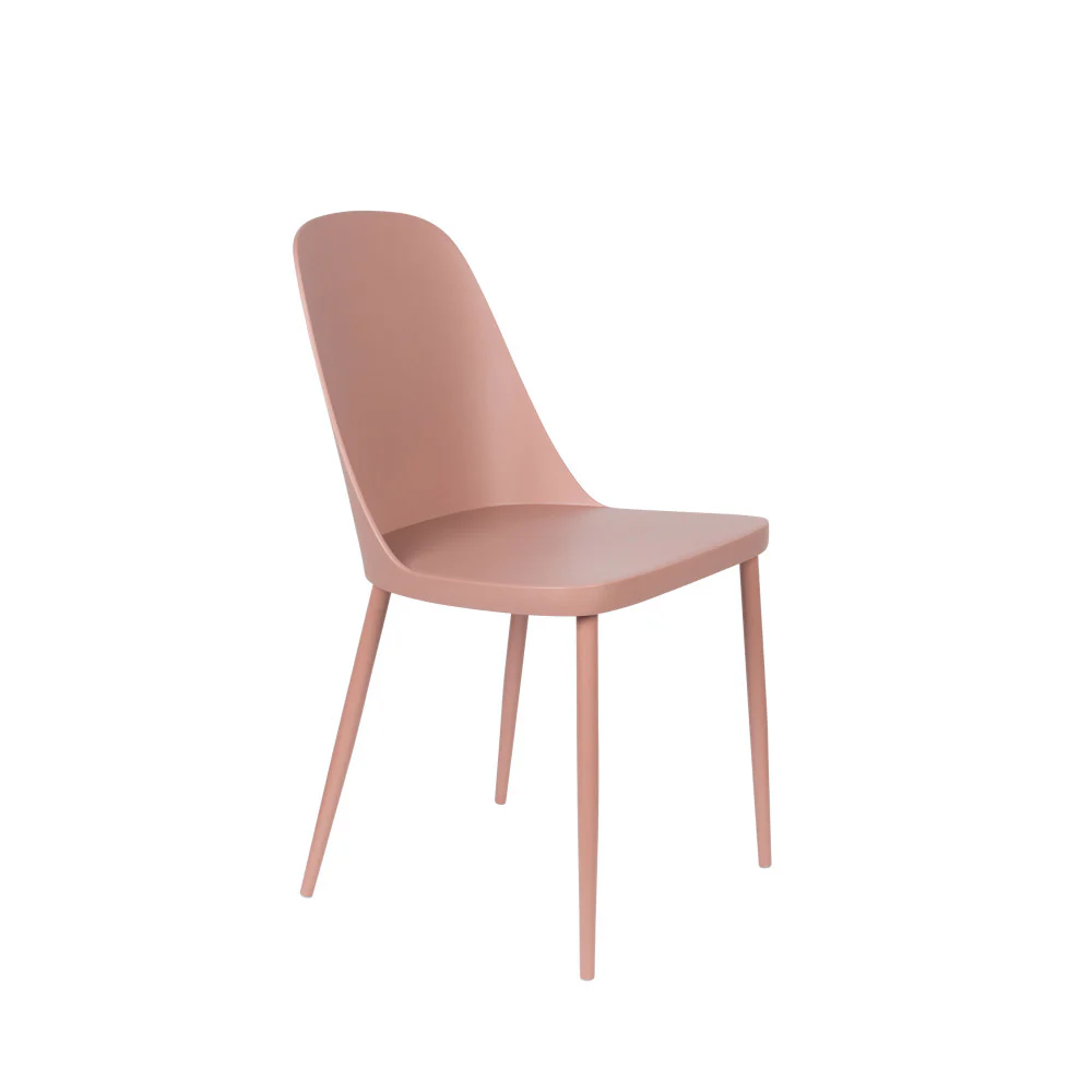 Pip - Lot De 2 Chaises - Résine & Métal - Rose - Image 3