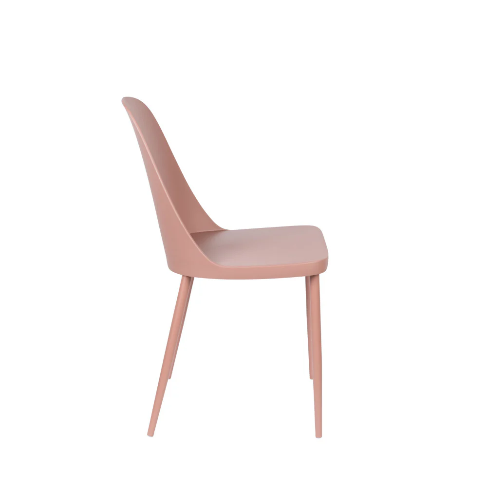 Pip - Lot De 2 Chaises - Résine & Métal - Rose - Image 5