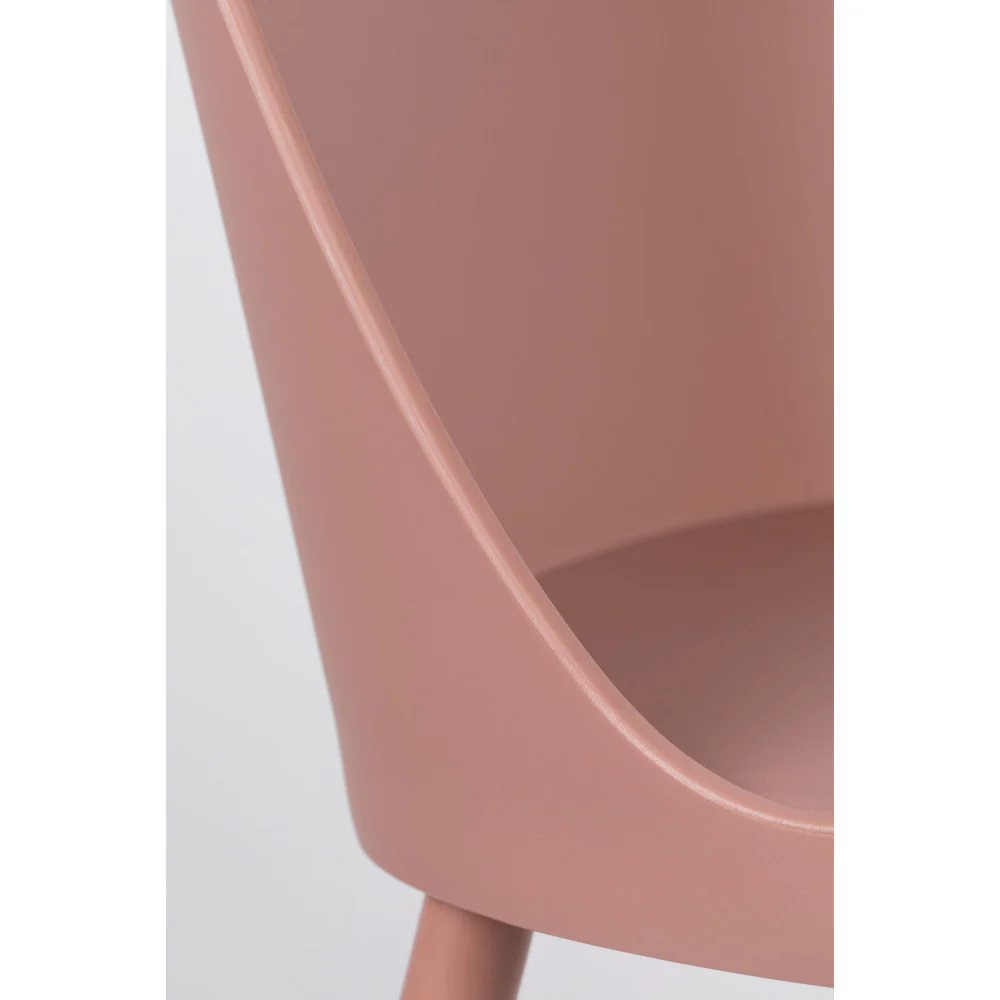 Pip - Lot De 2 Chaises - Résine & Métal - Rose - Image 9