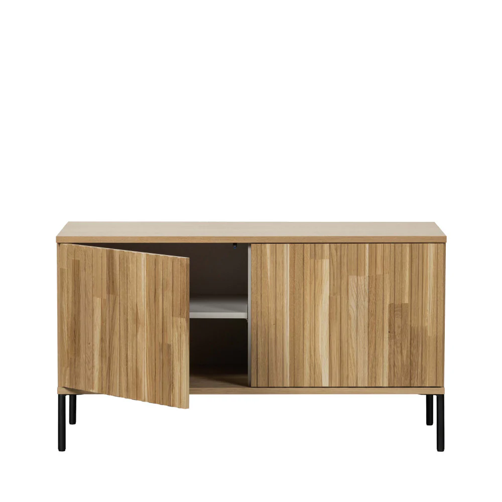 New gravure - Meuble TV 2 Portes - Bois - Bois clair - Image 4