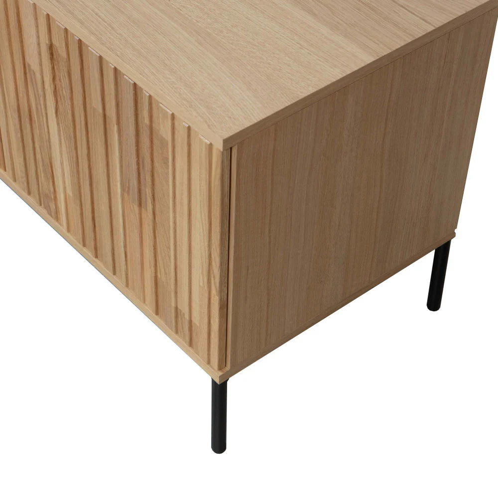 New gravure - Meuble TV 2 Portes - Bois - Bois clair - Image 6