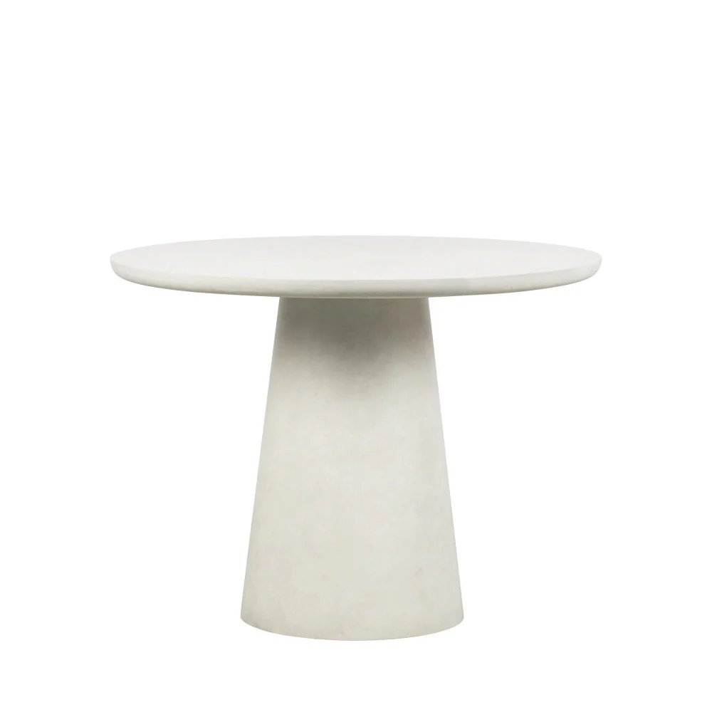 Damon - Table À Manger En Fibre D'argile - Blanc - Image 2