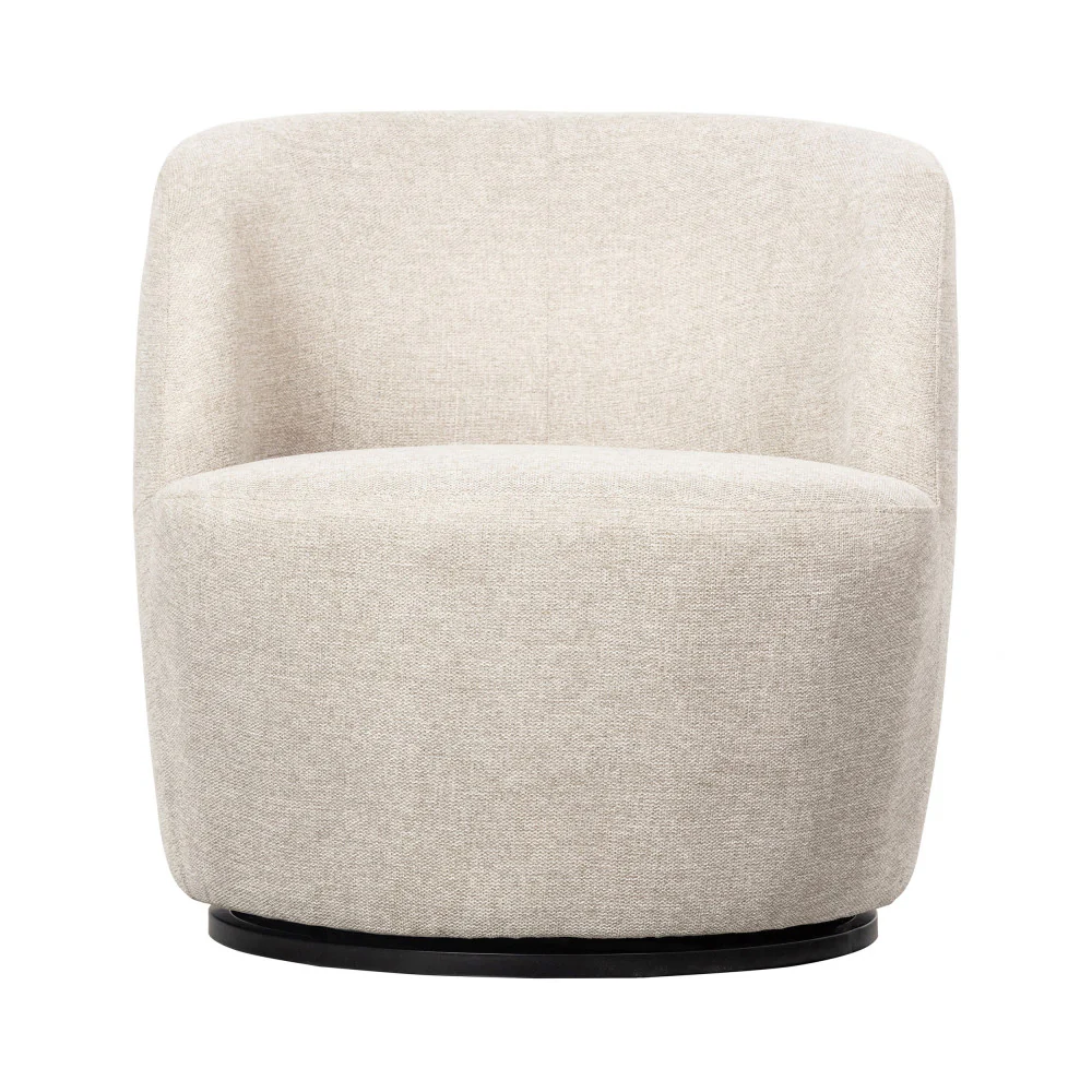 Serra - Fauteuil Pivotant Design - Tissu - Écru - Image 2