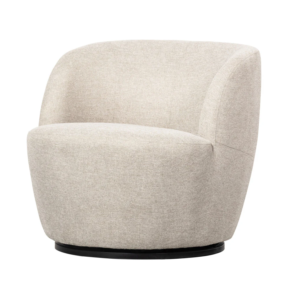 Serra - Fauteuil Pivotant Design - Tissu - Écru - Image 3