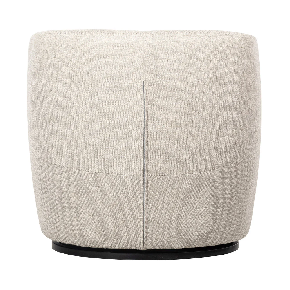 Serra - Fauteuil Pivotant Design - Tissu - Écru - Image 5