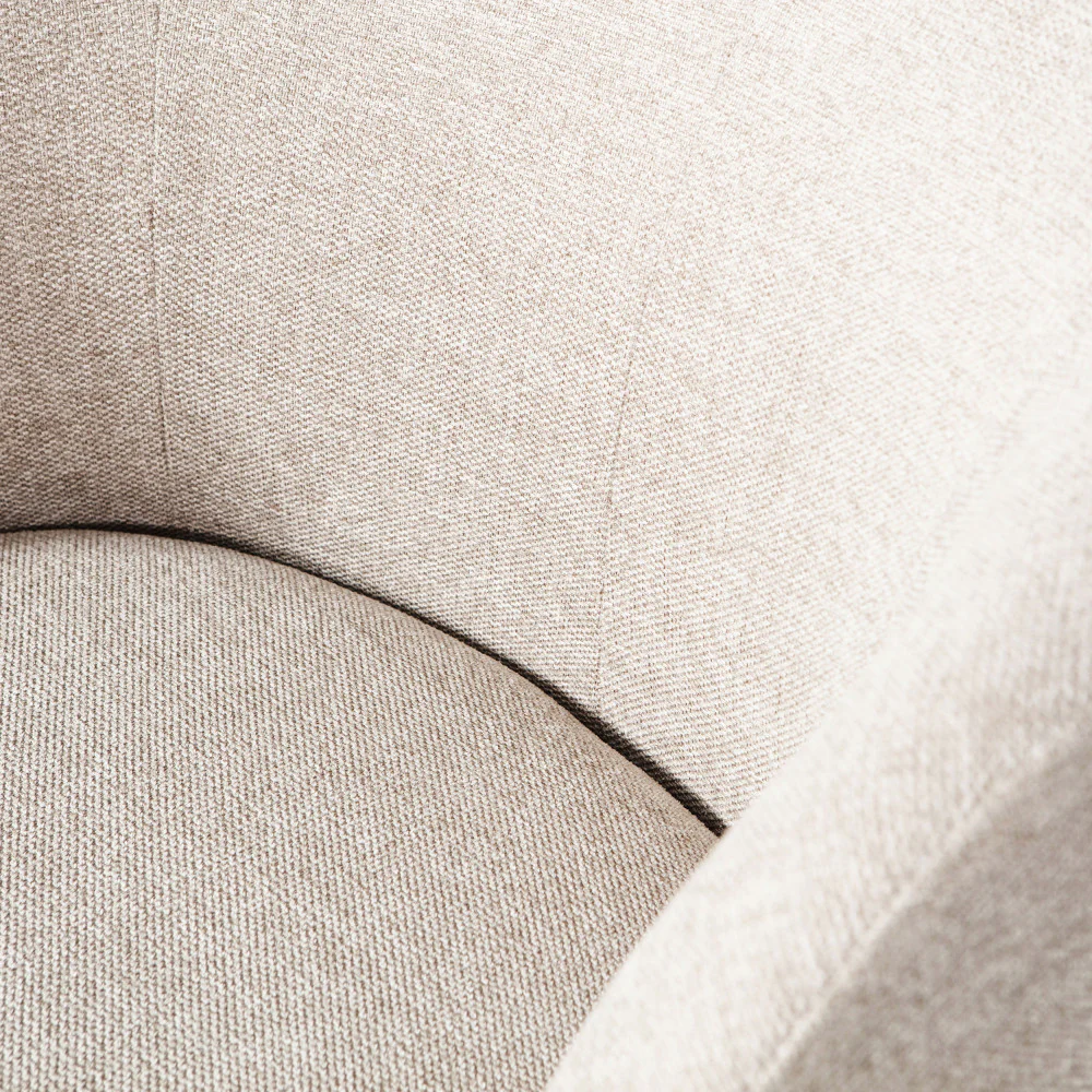 Serra - Fauteuil Pivotant Design - Tissu - Écru - Image 6